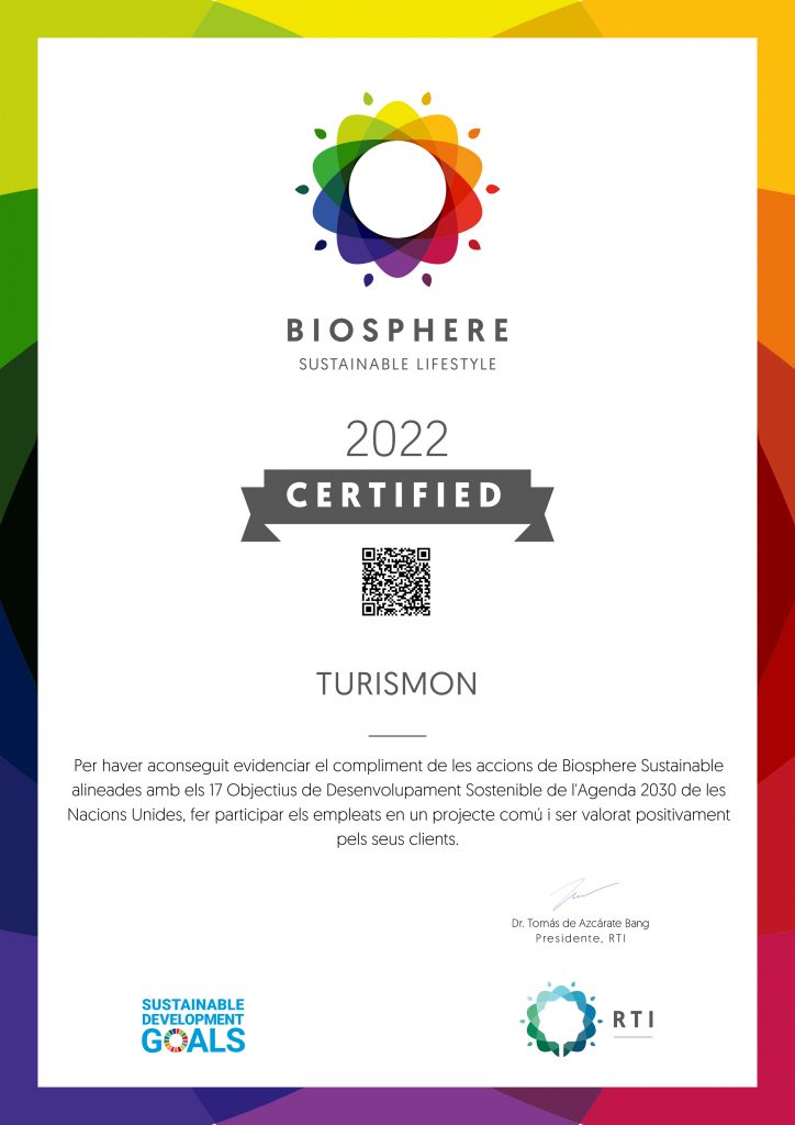 turismon Certificats com a Biosphere:
